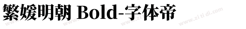繁媛明朝 Bold字体转换